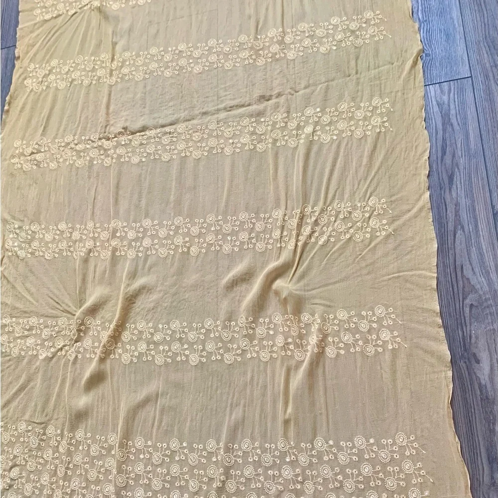 Yellow Floral Scarf 40/90 inch